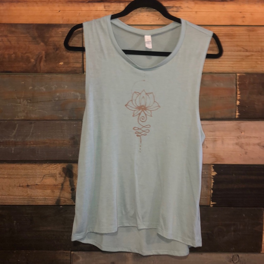 Bella + Canvas | Sleeveless  Mint Green Yoga Top